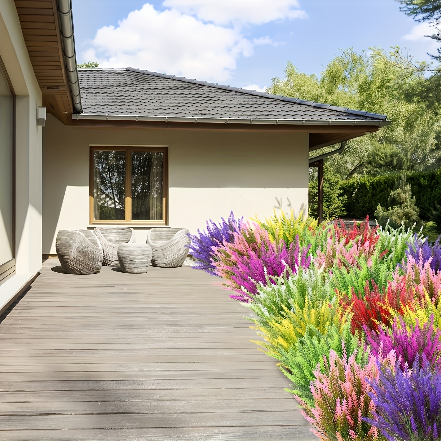 5 Pacchetti Di Fiori Artificiali, Piante Esterno Finto Lavanda Resistente  Ai Raggi UV, Arbusti In Plastica Interno Esterno, Decorazione Per La  Stanza, Decorazione Per La Casa - Temu Italy