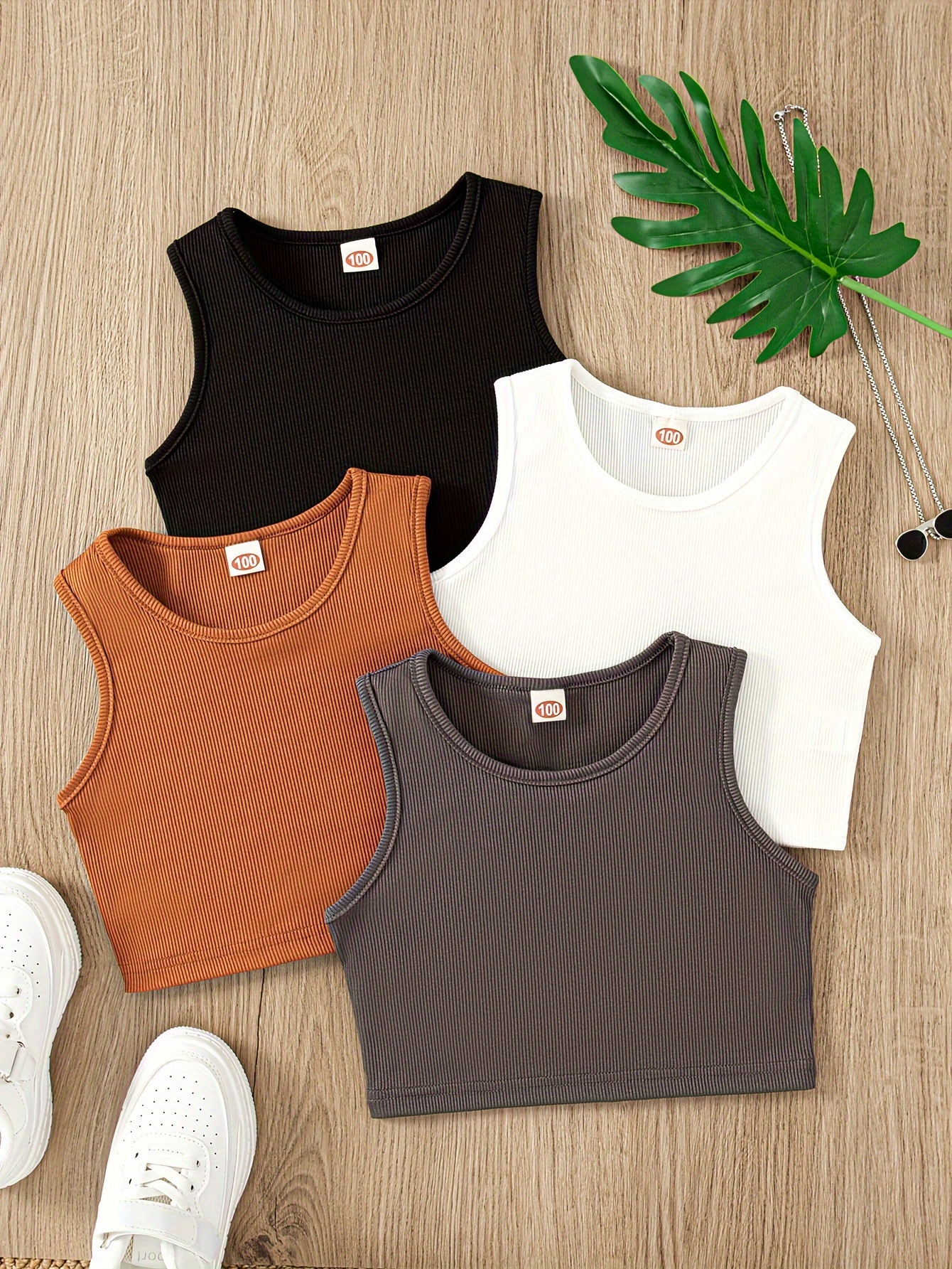 Sexy Crop Tops for Women Deep V Neck Sleeveless Tank Tops Solid Color  Casual Slim Fit Girls Summer T-Shirts Blouse 