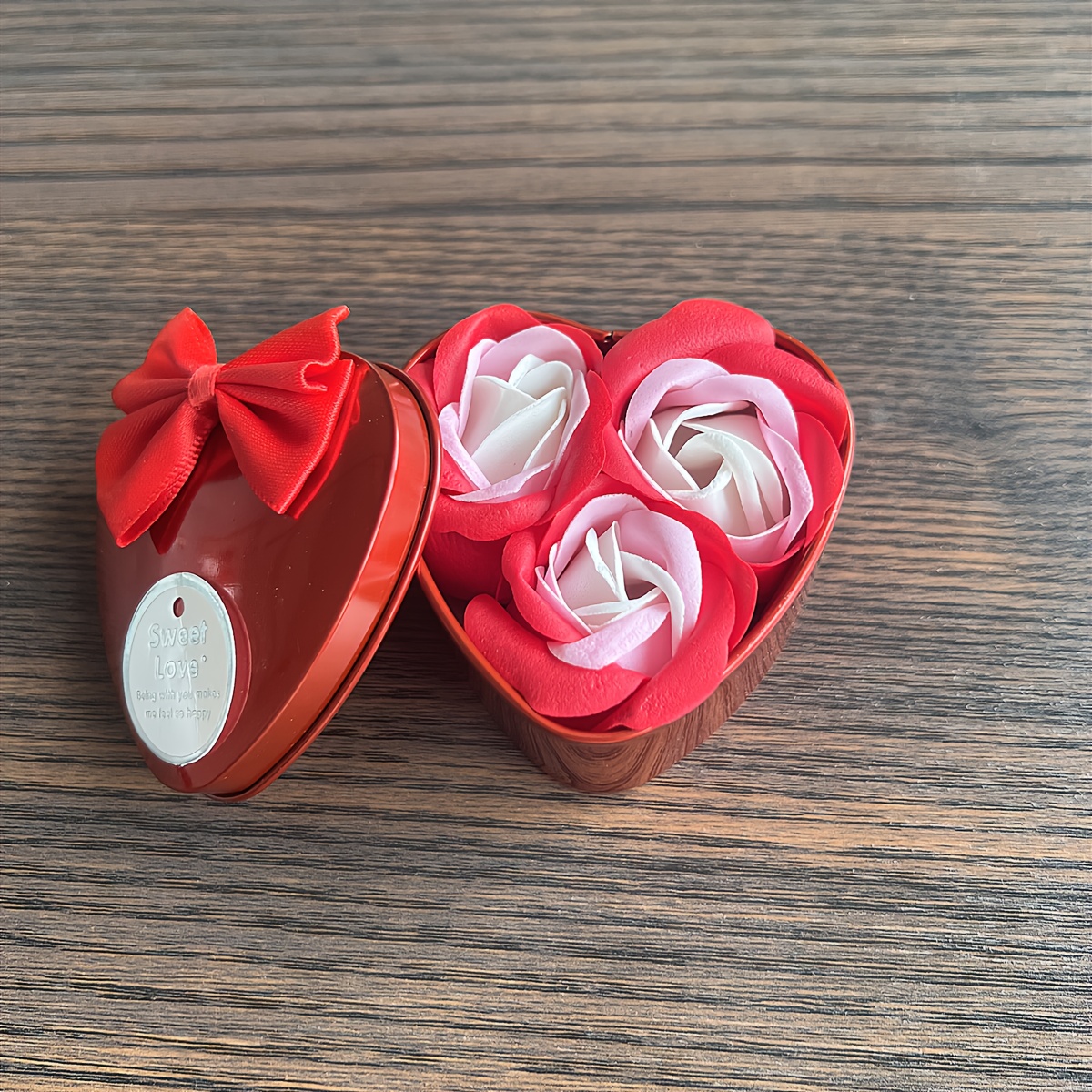1 Pack, Heart-Shaped Soap Box With Rose Flowers - Perfect Valentine's Day  Gift, Party Decor, And Couple Gift For Home Or Office, Creative Gifts, Valen
