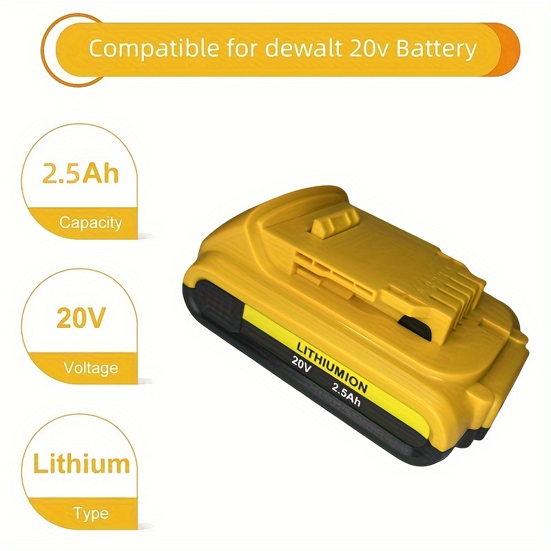 20v Maximum Replacement, Lithium Battery 2.5ah, Lithium Battery Cordless  Tool - Temu