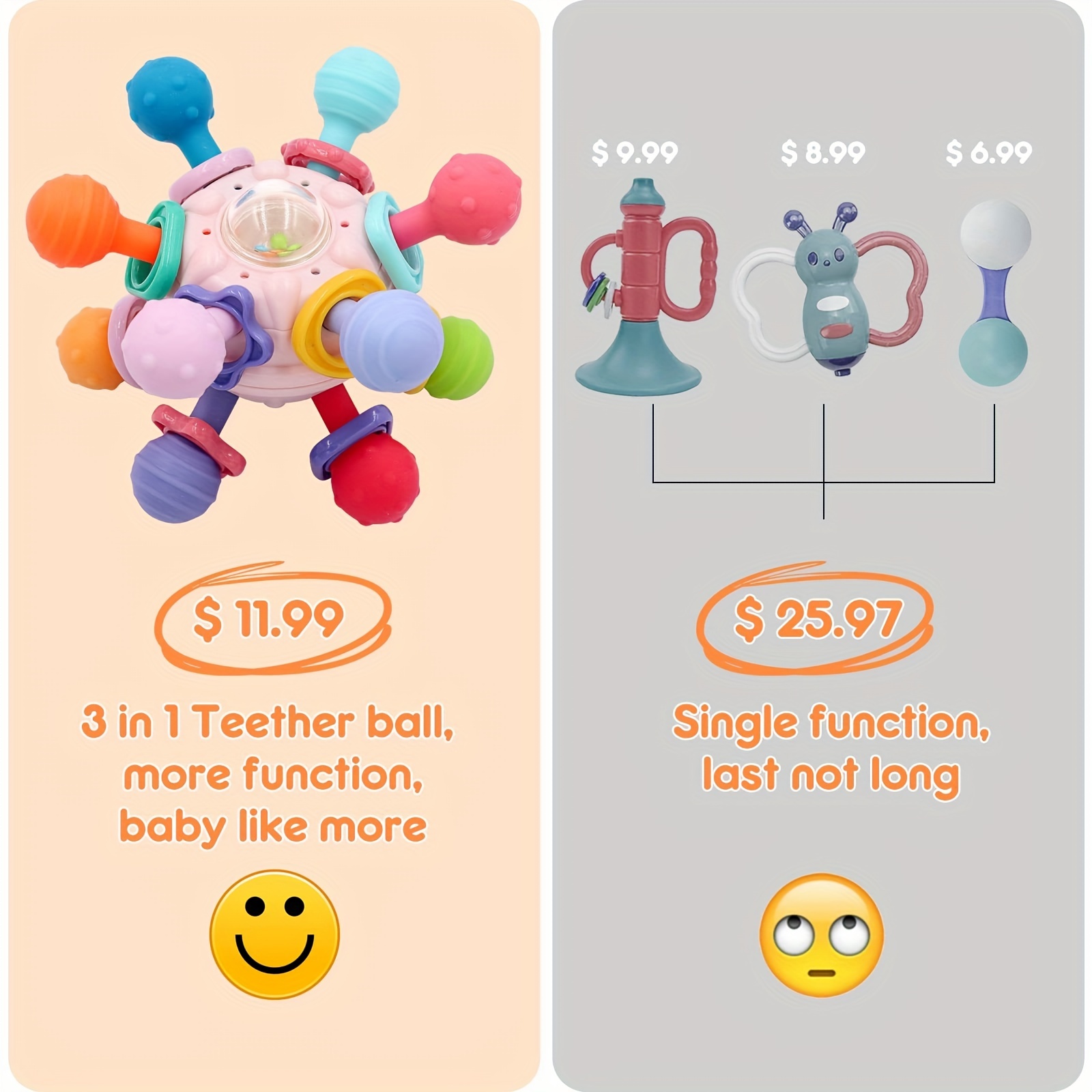 Baby Teething Teether Toys 6 12 Months: Teether Toys Baby 6 - Temu