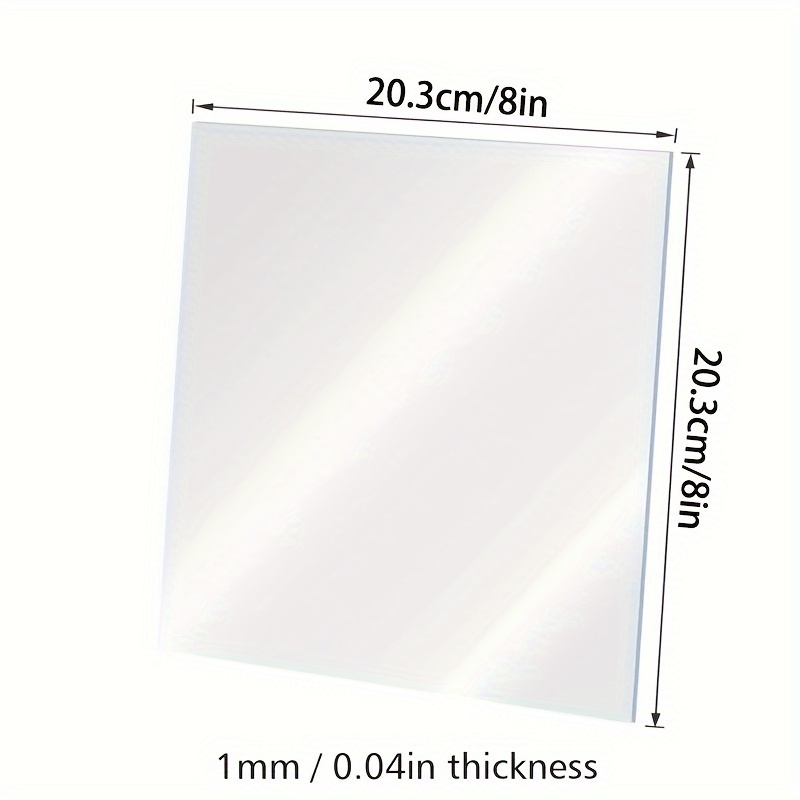 6 Pack Clear Acrylic Plexiglass Sheet 12x160.04Thick Cast 1mm Clear  Acrylic