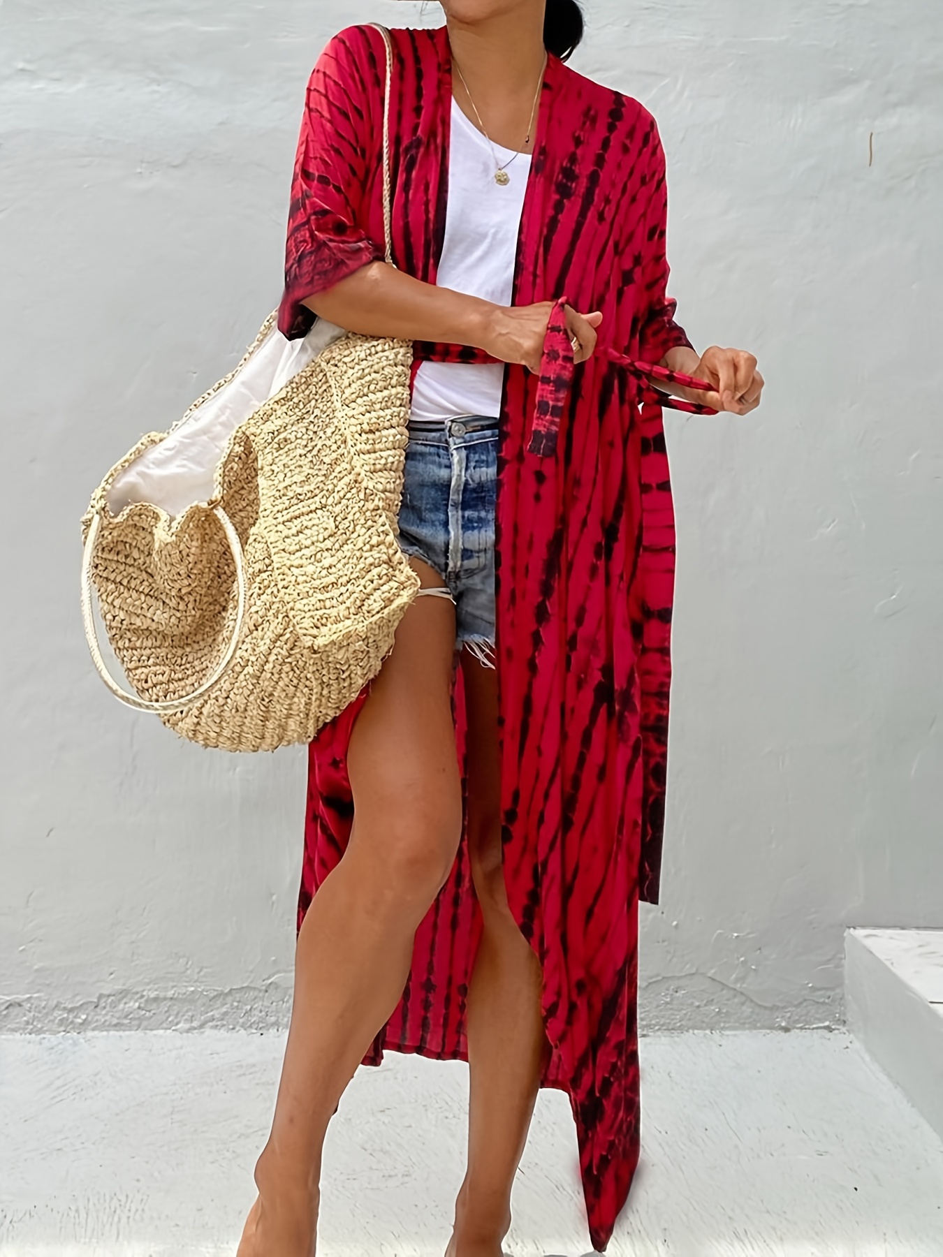 Long sleeve shirt under on sale kimono