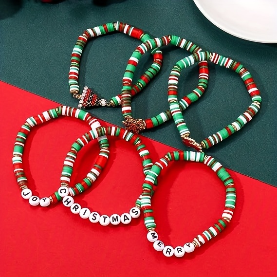 Mua Christmas Bracelets Beaded Bracelet for Party Favors Holiday - Style A  tại Wonderland Global