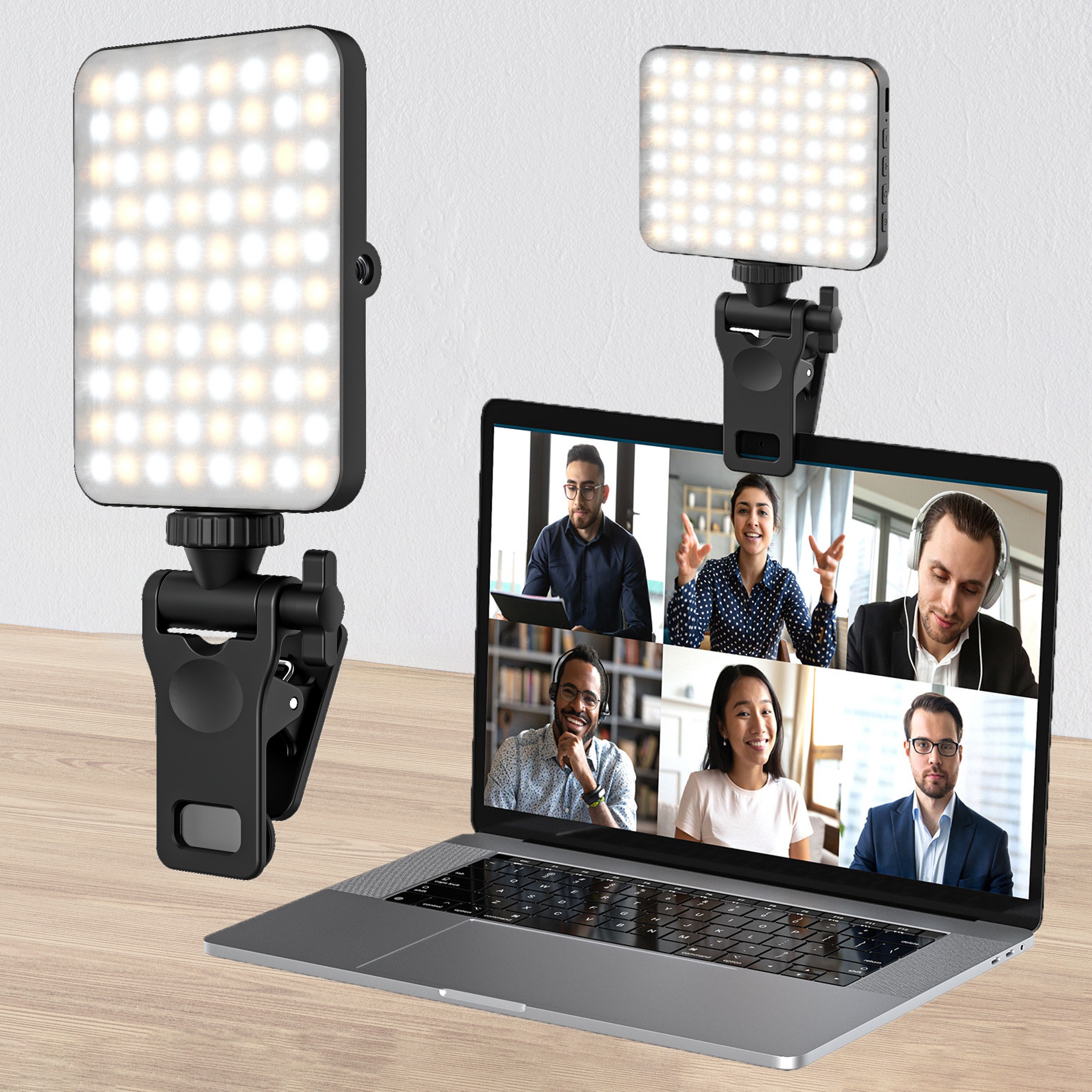 

Selfie Ring Light Rechargeable 80 Led 3 Models Clip On Selfie Ring Light For Phone, Laptop, Live Stream, Tablet Meeting, Make Up