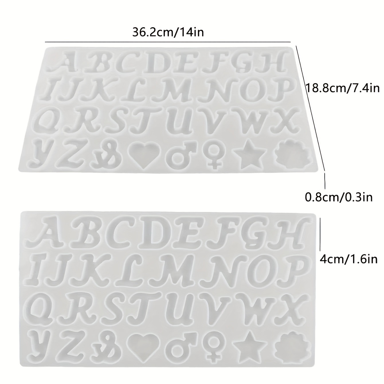 White Alphabet Silicone Mold at Rs 110/piece