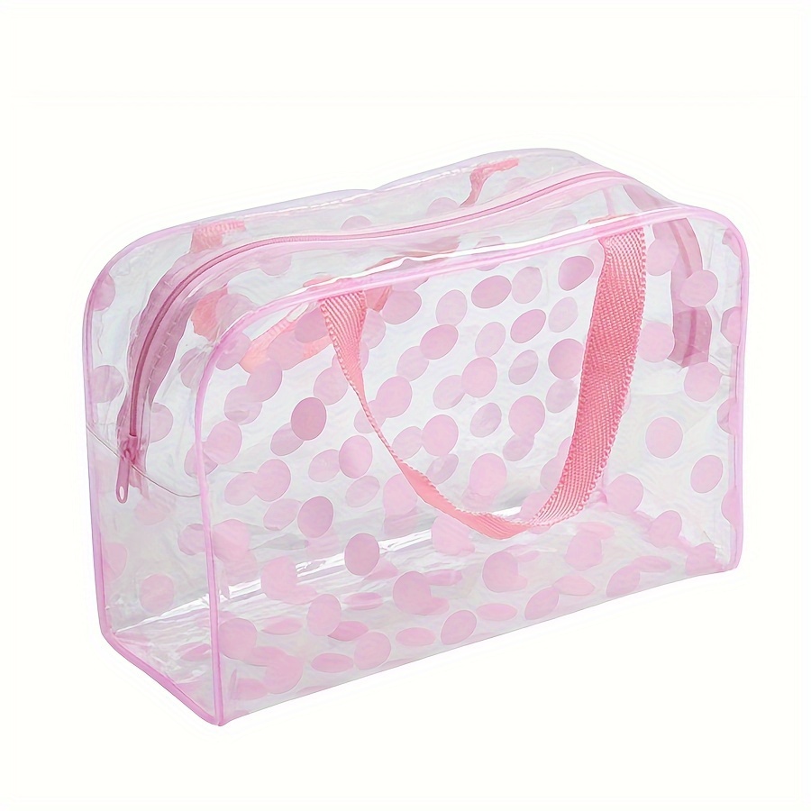 

Pvc Toiletry Bag Large Capacity Cosmetic Storage Bag With Handle Travel Portable Makeup Bag Gift For Women