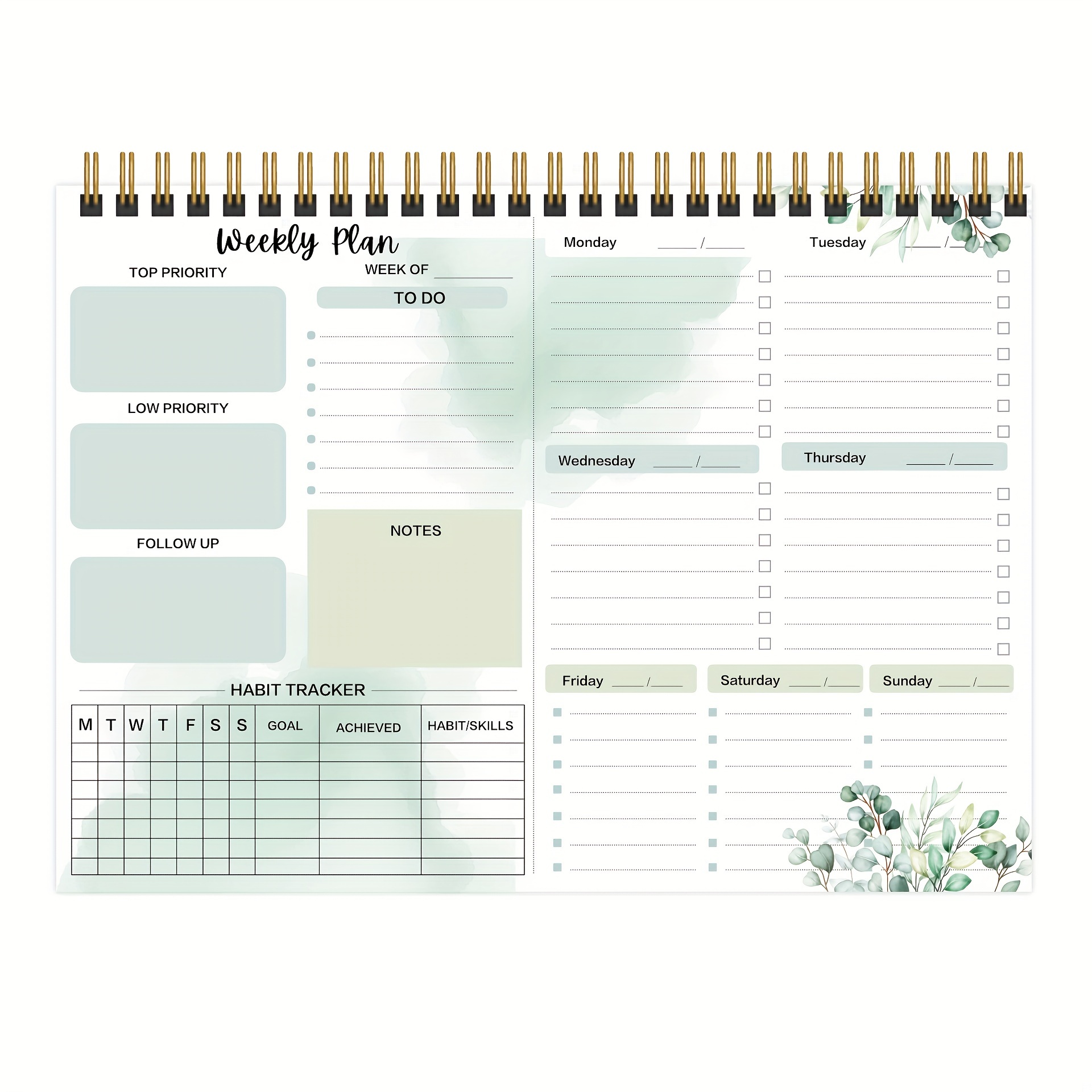 Schedule Time Weekly Plan Notebook Per Book Planning Simple - Temu