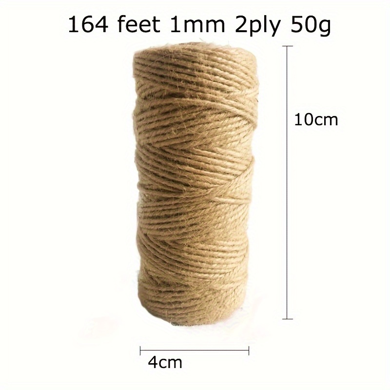 328 Feet Natural Jute Twine, 2Ply Durable Brown Twine Rope for Artworks and  Crafts, Gift Wrapping, Packing, Home Gardening and Wedding Decoration