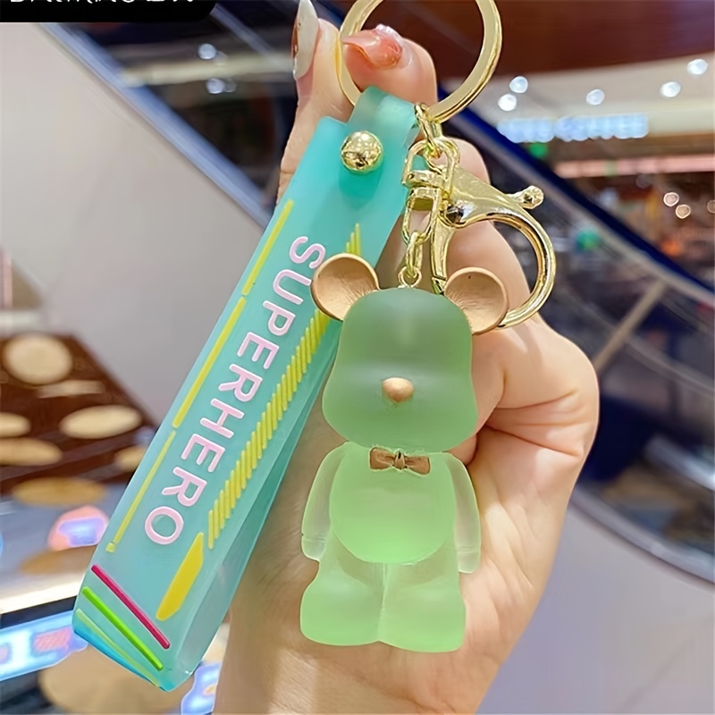 Starbucks Cartoon Pink Bear Silicone Keychain Cute Key Holder Fashion  Jewelry Keyring for Kid and Women Gifts Acccessories - AliExpress