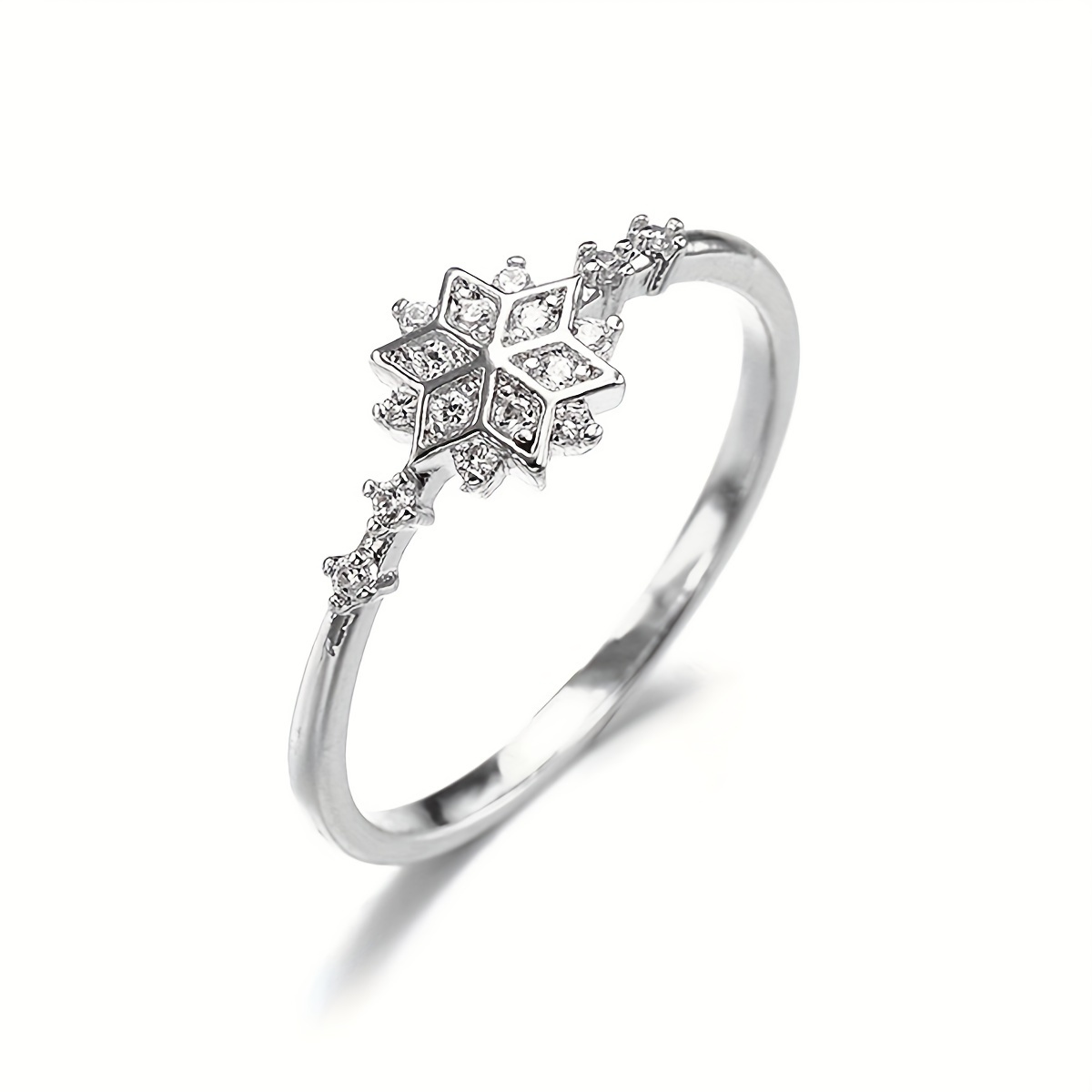 Women's Dazzling Snowflake S925 Sterling Silver Ring