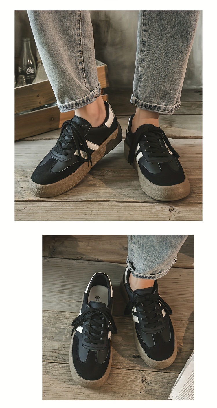 Zapatos De Skate De Moda Para Hombres, Cómodos Y Antideslizantes, Con Cordones Vintage Para Actividades Al Aire Libre De Los Hombres detalles 11