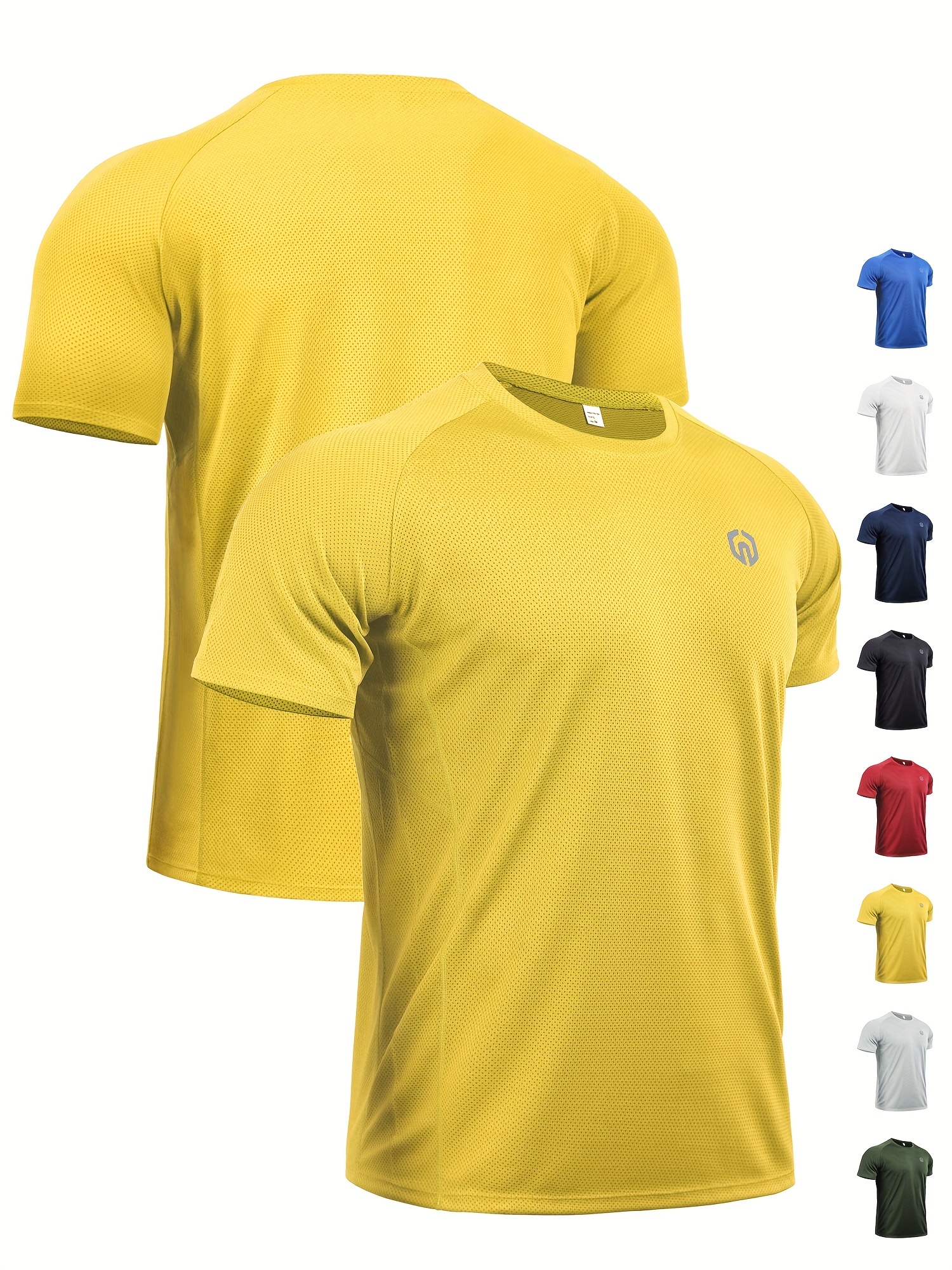 Tek Gear Yellow Athletic Short Sleeve Shirts for Men