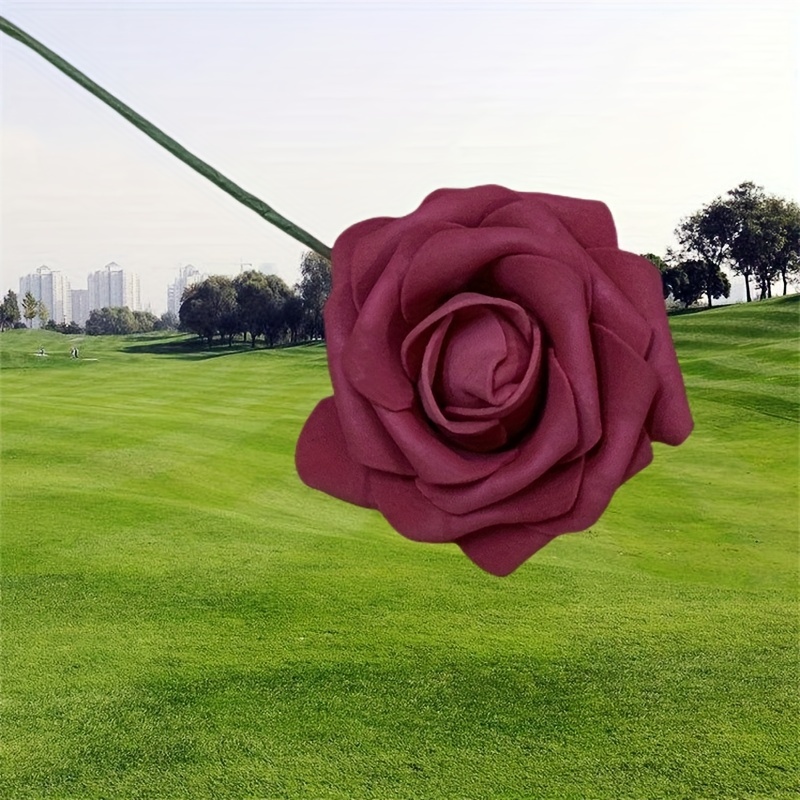 Artificial Foam Glitter Roses, Single Simulation, Cartoon Flower