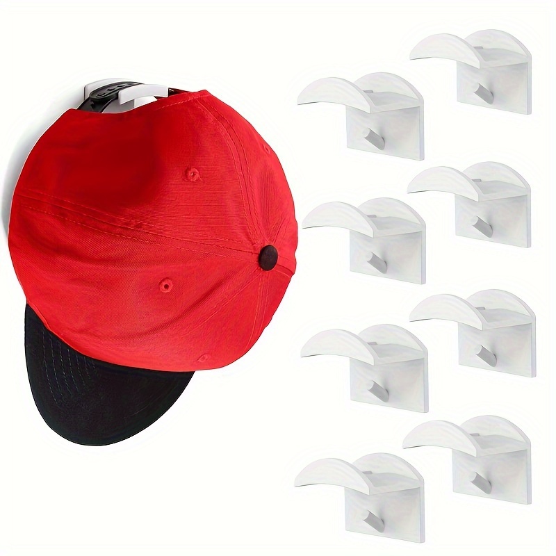 FCXJTU Adhesive Hat Hooks for Wall Mount(10-Pack) - Minimalist Hat Rack  Design for Baseball Caps, No Drilling, Strong Hold Hat Hangers Storage  Organizer for Door, Closet, Office, Bedroom, Room Decor : 