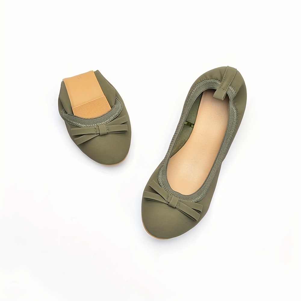 Olive green ballet sales flats