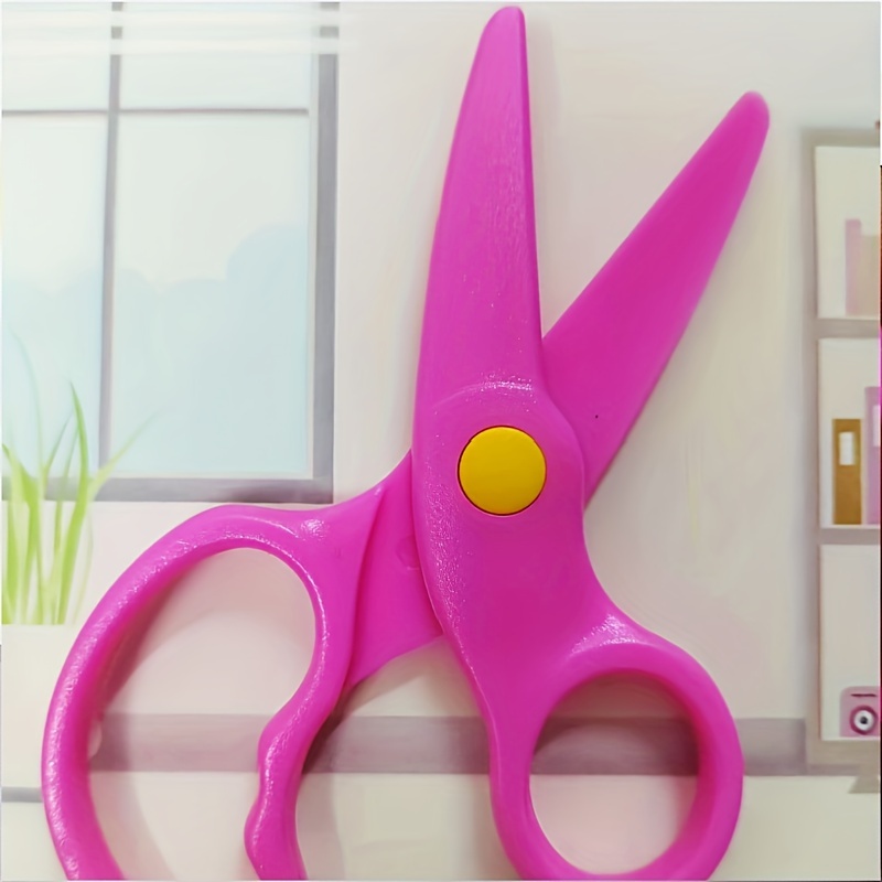 1pcs Safety Scissor Cute Cartoon Plastic Knife Cutter for Kids DIY Paper  Handwork Art Office School Student A7231