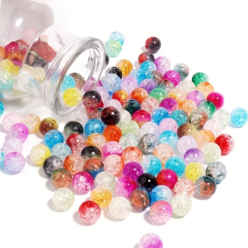 New Glass Crackle Crushed Explosion Flower Beads For Jewelry - Temu