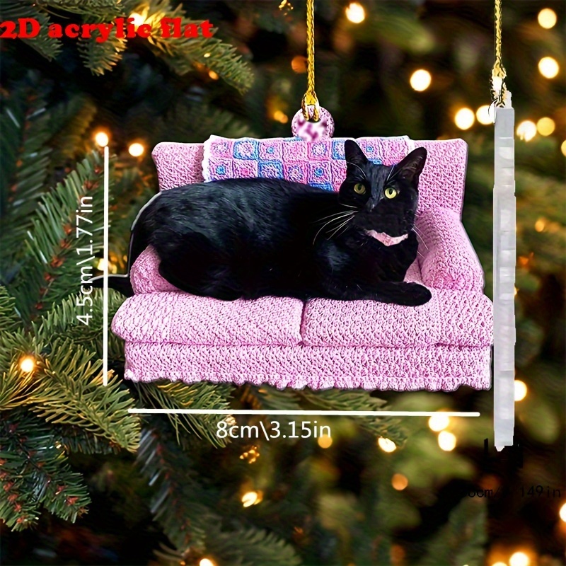 T Black Cat Hanging Decor Christmas Ornament Christmas Party - Temu