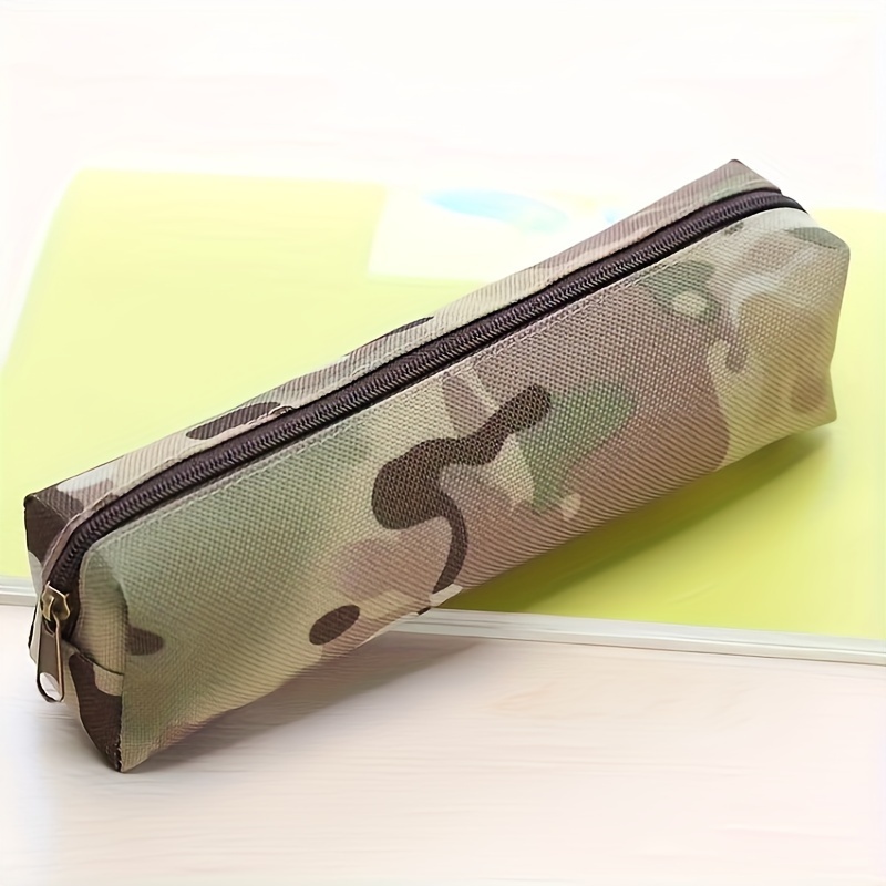 Pencil Pouch Camo Canvas Large Capacity Pencil Case - Temu