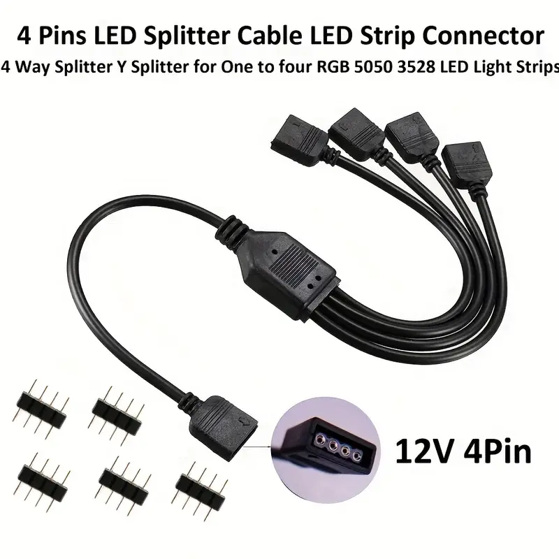Câble Répartiteur LED 12 V 4 Broches Connecteur De Bande LED
