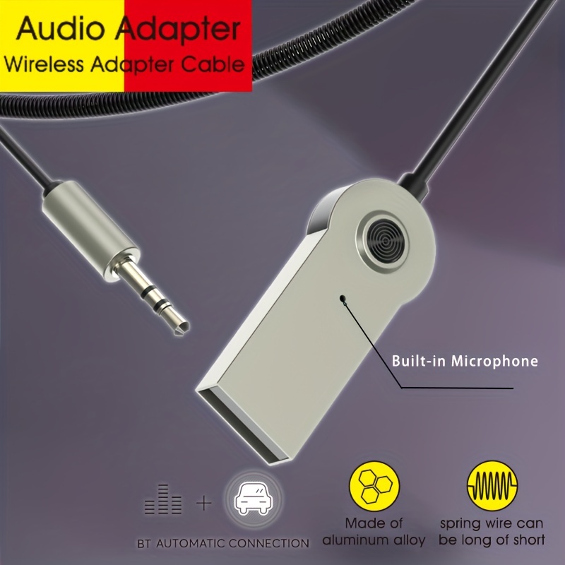 Adaptador receptor Bluetooth - Receptor de audio Bluetooth 5.3 Adaptador de  música inalámbrico para estéreo del hogar/estéreo del coche/receptor