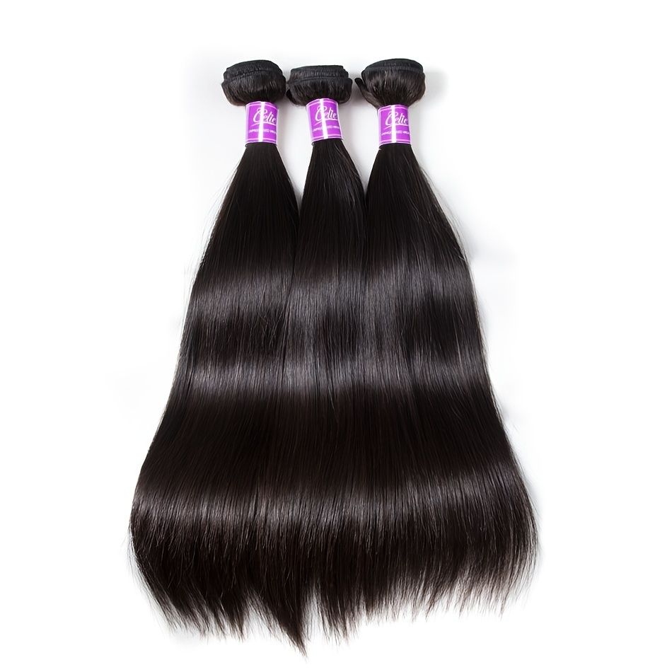 Brazilian Straight Hair 3 Bundles And Frontal Human Hair Bundles 22 40  Inches - Beauty & Personal Care - Temu