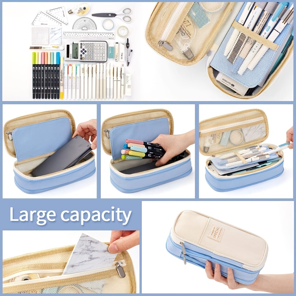EASTHILL Big Capacity Pencil Case College School Office Large