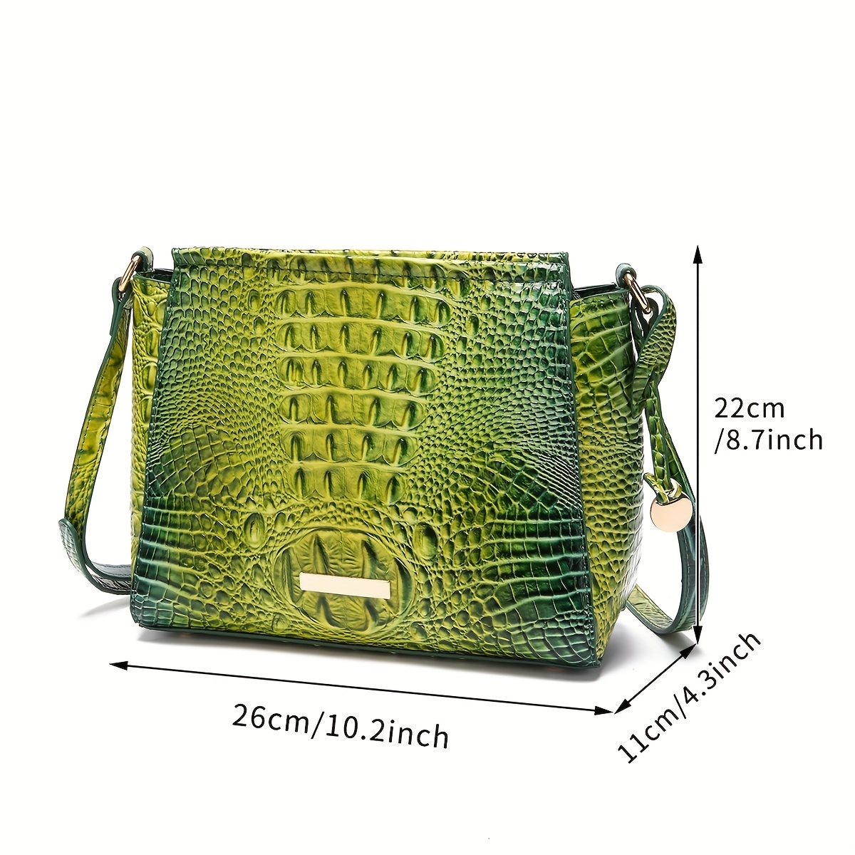Luxury Women Crocodile Pattern Crossbody Bag Brahmin Bags Same
