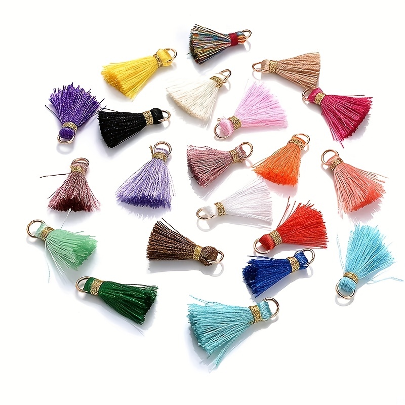 Cridoz cridoz Tassels, 120Pcs Bookmark Tassels Silky Handmade Soft Craft  Mini Tassels with Loops for Bookmarks, Crafts and Jewelry