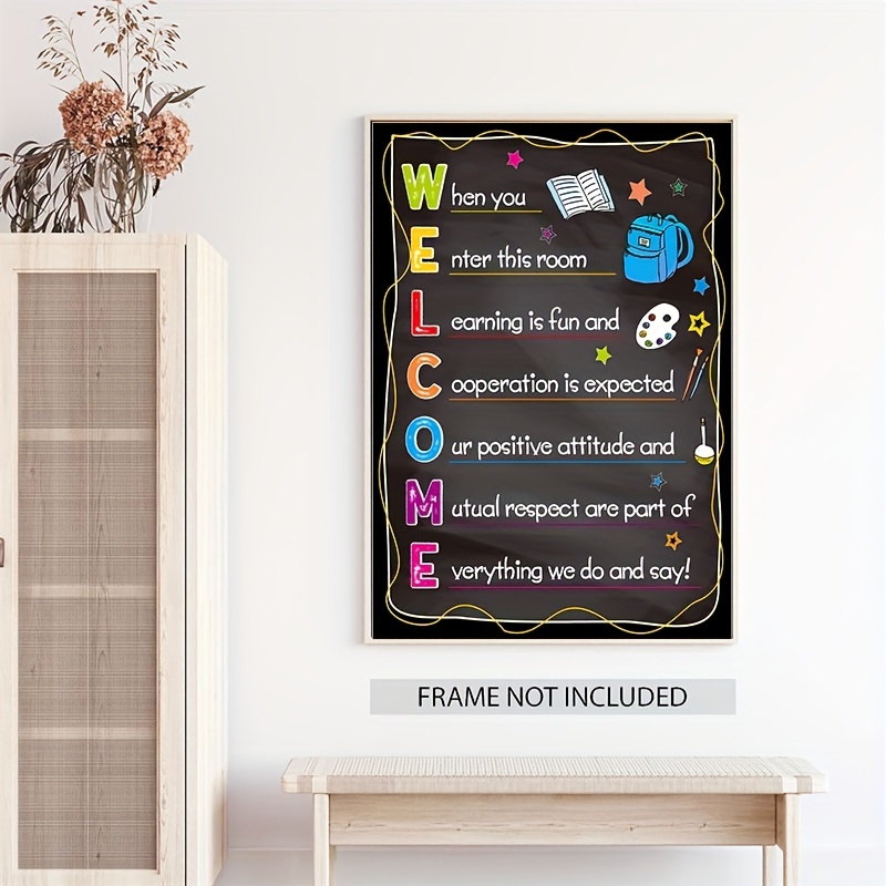 Welcome Classroom Decor Poster Back School Classroom - Temu