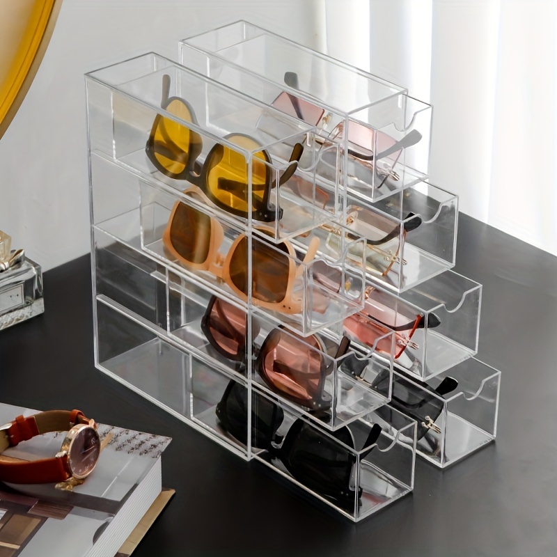 Acrylic Dustproof Jewelry Box Sunglasses Display Rack