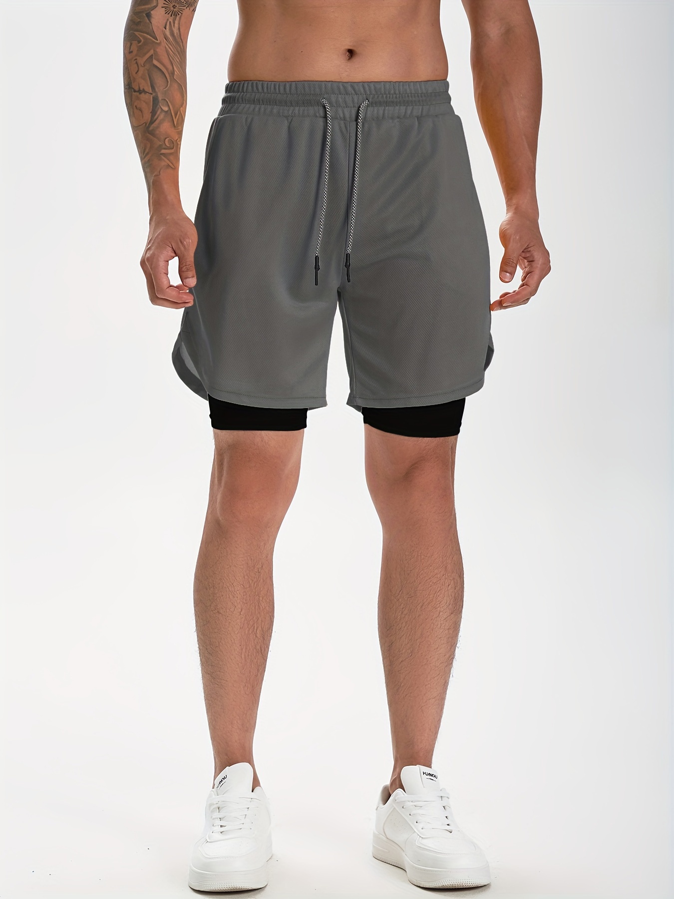 Temu Two Sizes Smaller, Men's Casual Running Shorts, 2 In 1 Sports