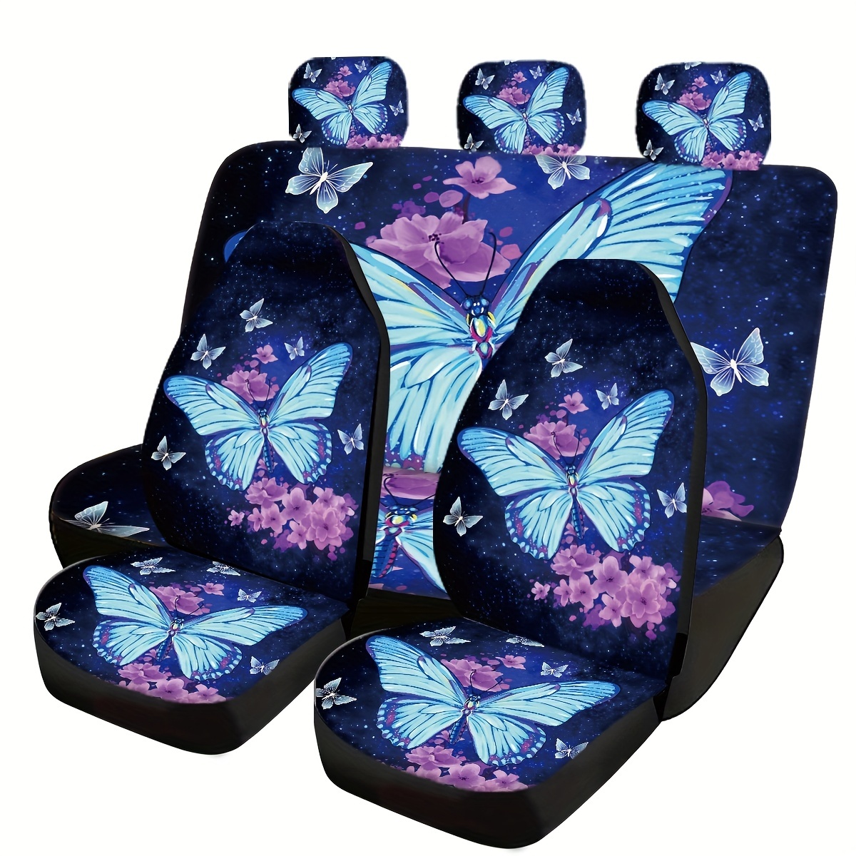 5 sièges papillon imprimé voiture SUV ensemble complet housse de siège  protecteur coussin avant