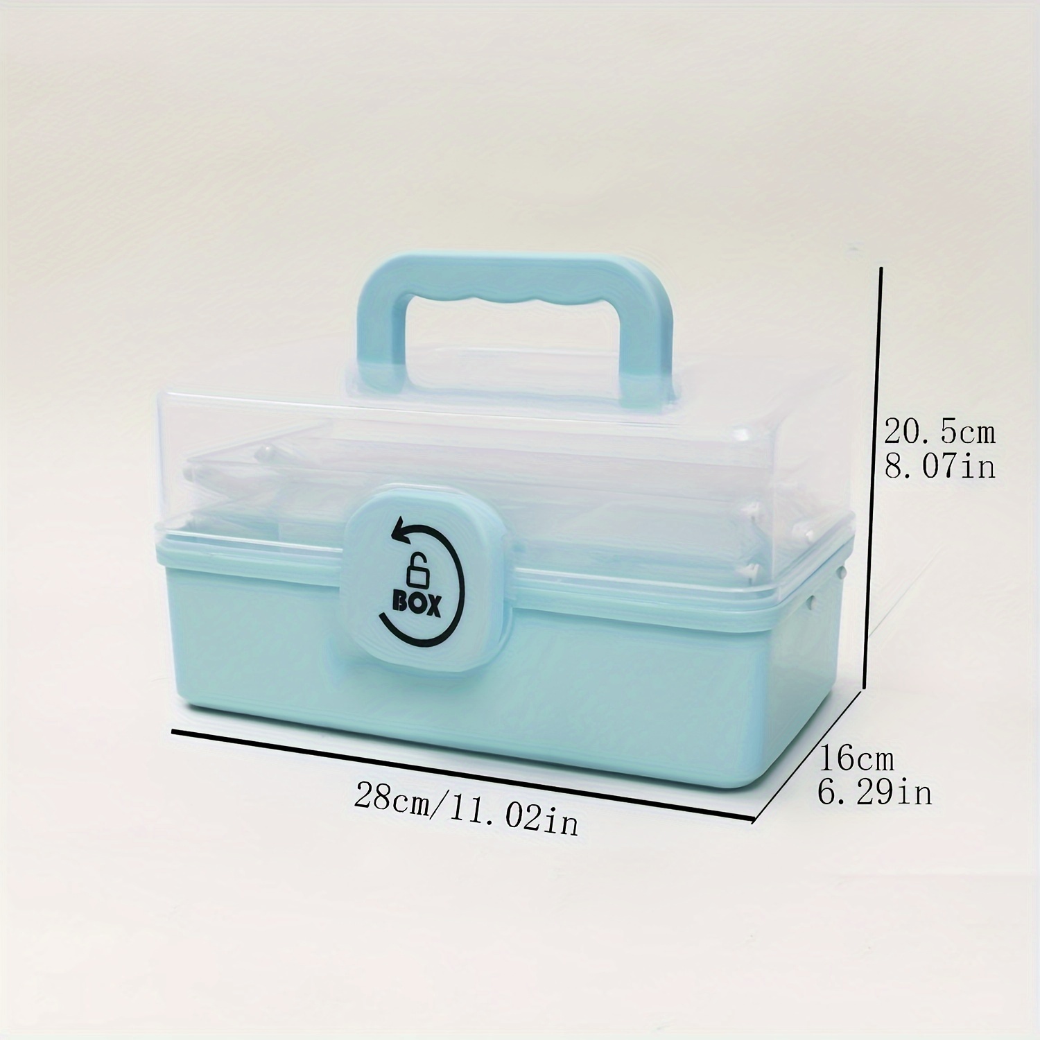 Plastic Storage Box 3 tier Fold Tray Tool Organizer Portable - Temu