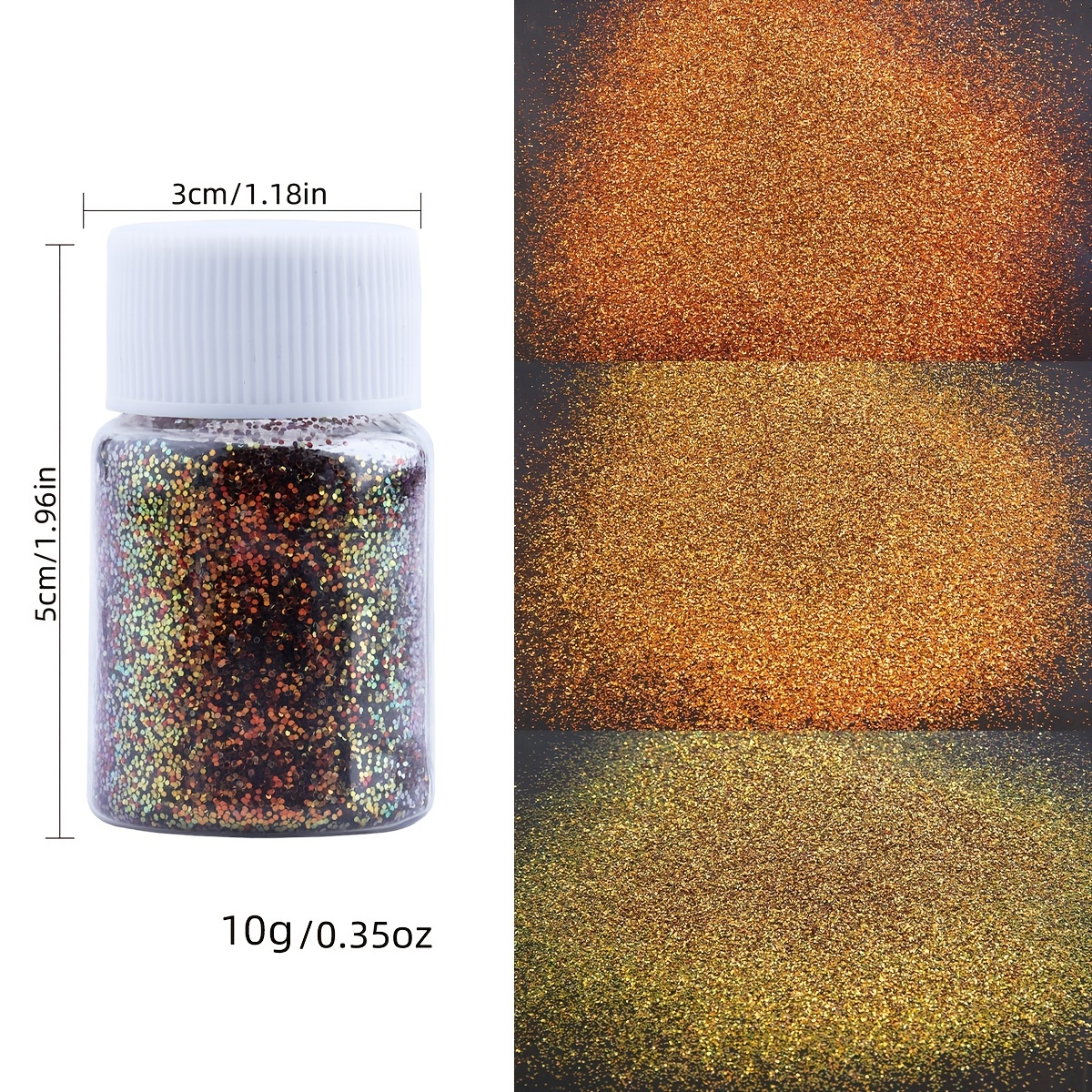 Opal Chunky Glitter - 12 Colors/each 0.35oz - Craft Glitter Powder