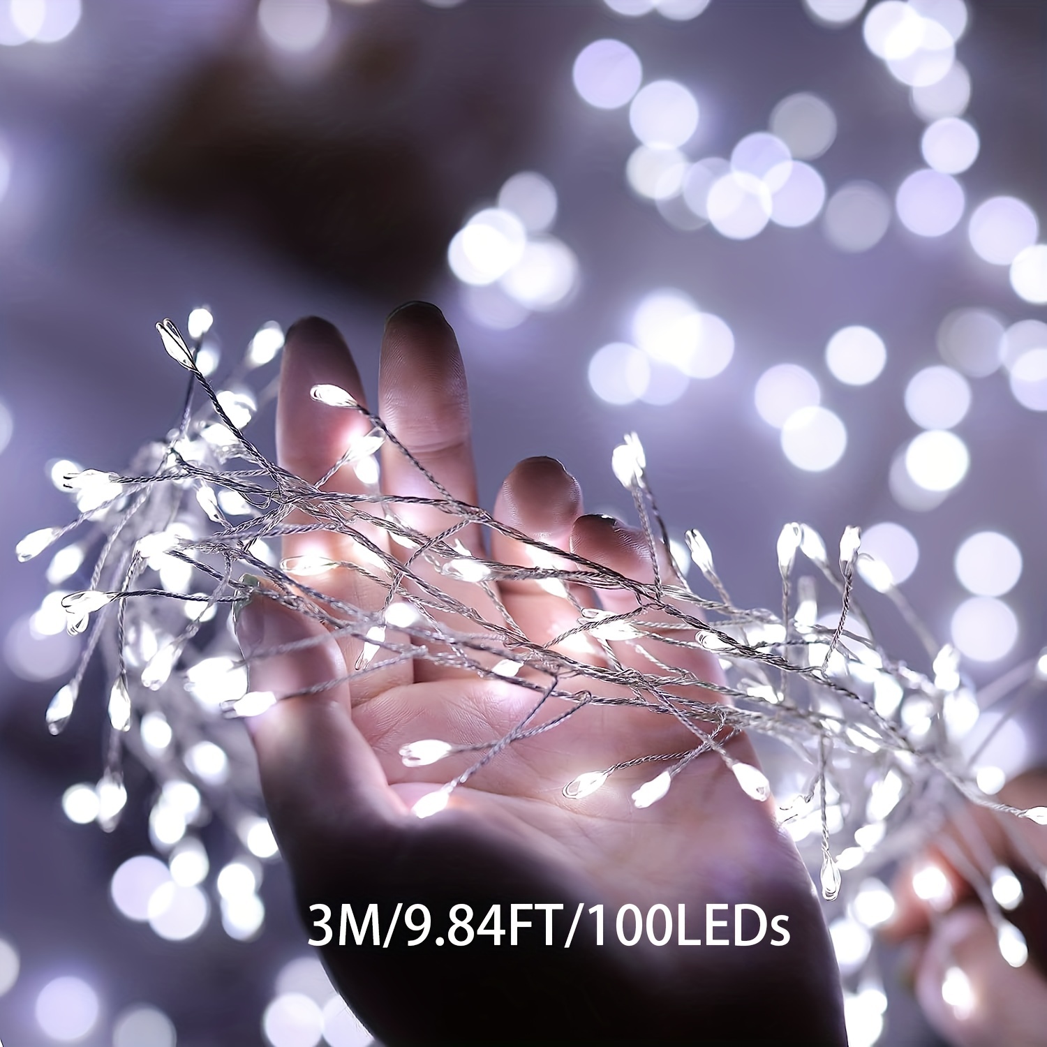 LED Firecracker Fairy Lights 8 Modes Remote Timer Waterproof
