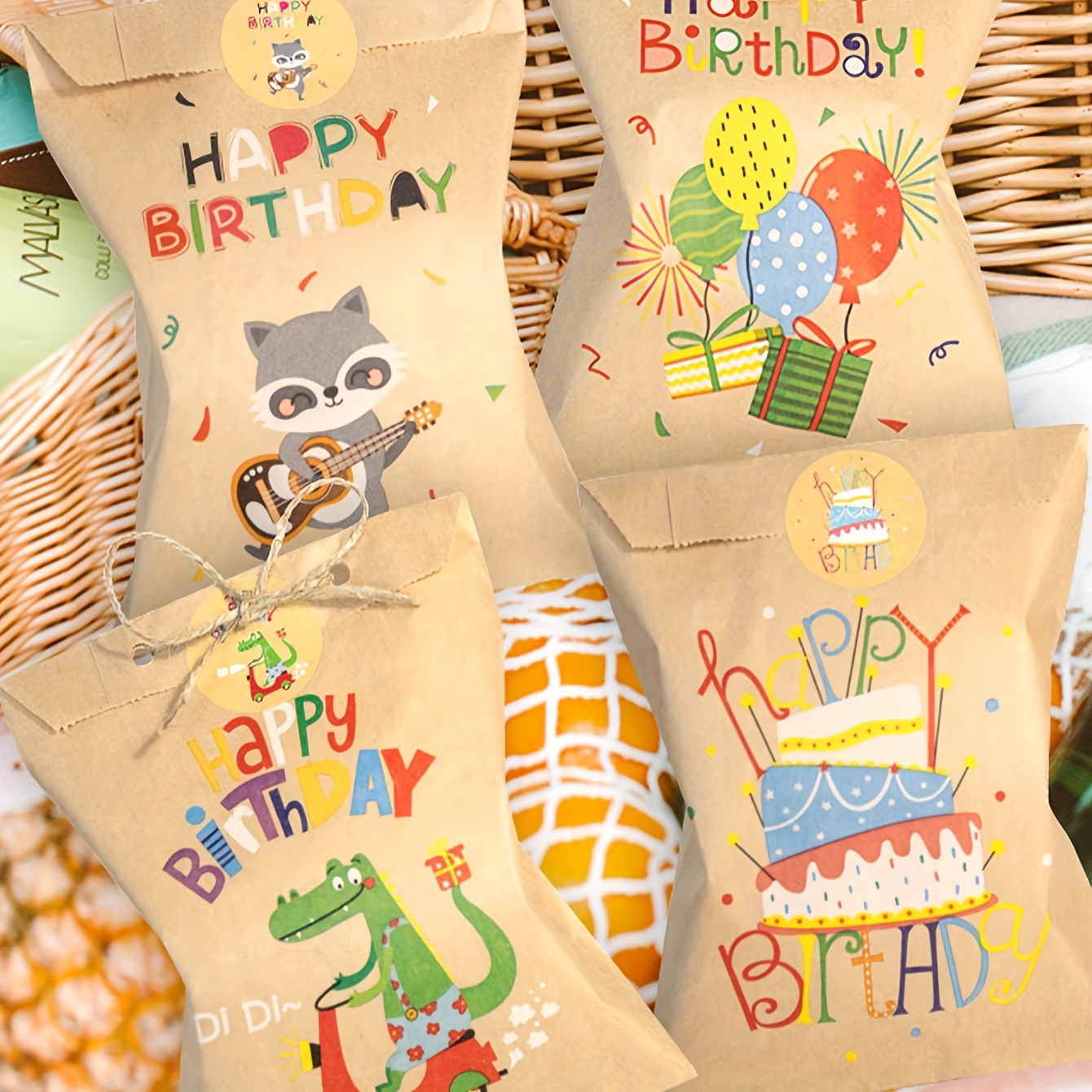 Happy Birthday Gift Bags Birthday Party Favor Bags Party - Temu