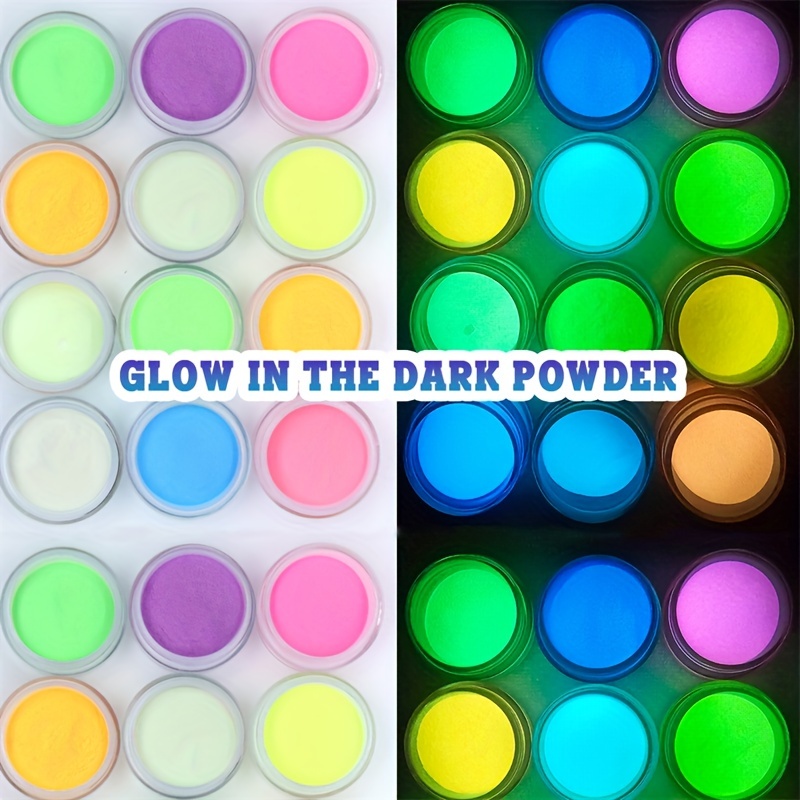  Blue Glow in The Dark Powder, for Resin Epoxy Paint Acrylic  Slime Glue