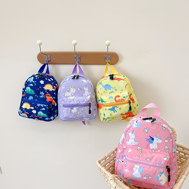 Mochilas para niñas de 2 a 4 años, mochila ligera y bonita para niños,  mochila desmontable de felpa para preescolar, Azul-M, Mochila