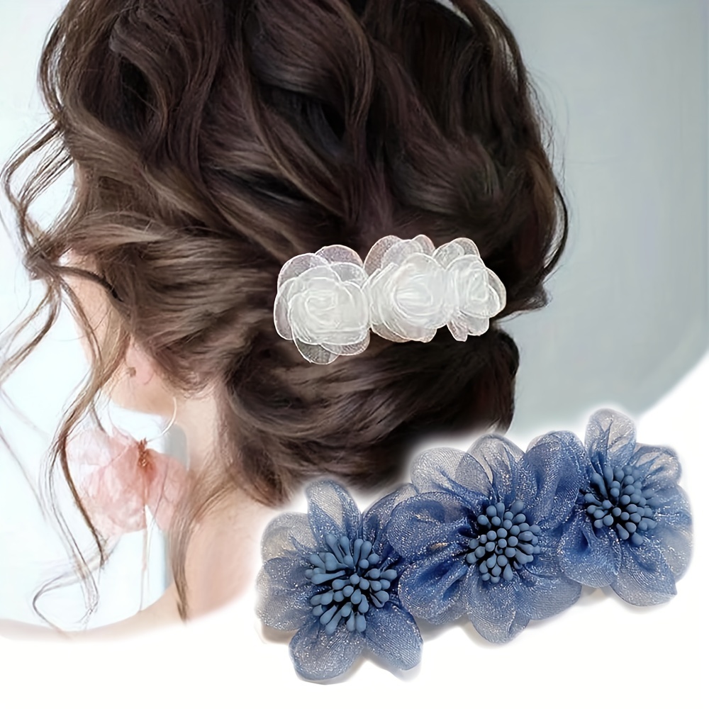 Flower Decor Bridal Wedding Hair Combs Faux Pearl Hair Pins - Temu