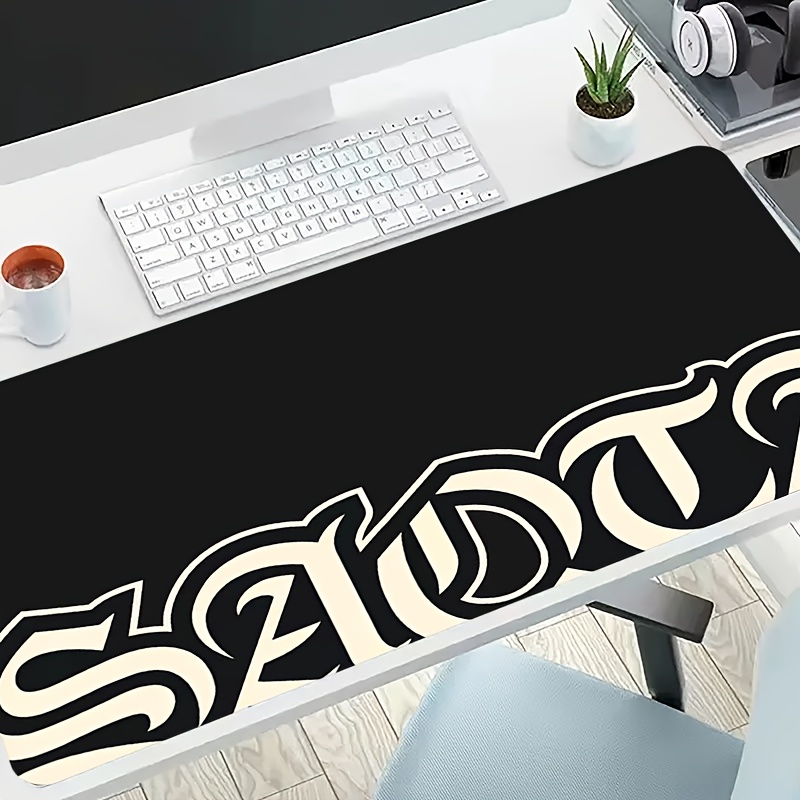 

Large "" Artistic Gaming Mouse Pad - Waterproof, Non-slip Rubber Base Desk Mat, Hd Black & For Office And Gaming Setups, Mouse Pads For Desk