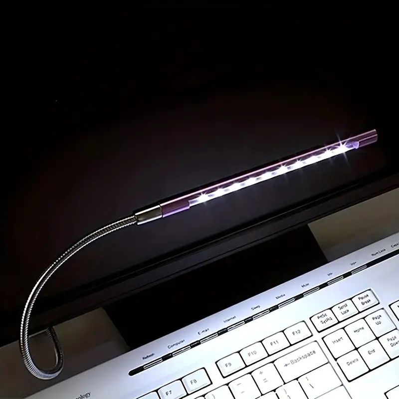 1pc usb metal 10 lights laptop keyboard lighting led dormitory reading night light can be bent freely details 4