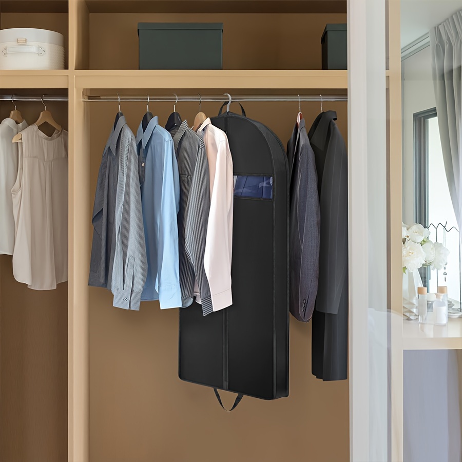 Hanging Garment Bags for Closet Storage with Window (Grey