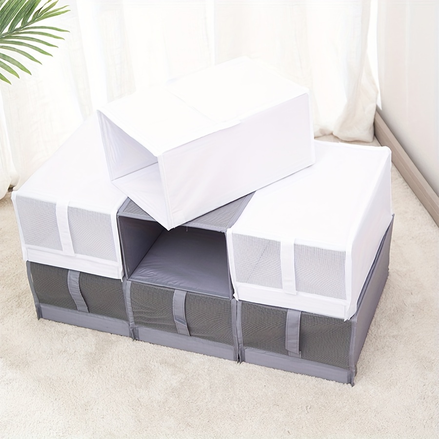 foldable shoe storage box flip cover oxford cloth cardboard Temu