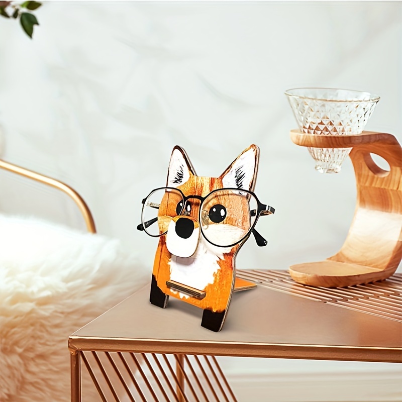 Holz 3D Hund Brille Halterung Brille Halter Stand Home Decr
