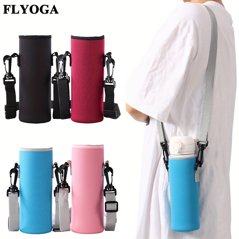 

Insulated Neoprene Water Bottle Carrier With Adjustable Shoulder Strap And Cup Cover Sleeve - Fits 12oz To 40oz Stainless Steel, Glass, And Plastic Bottles - Keep Your Drinks Cold Or Hot For Hours