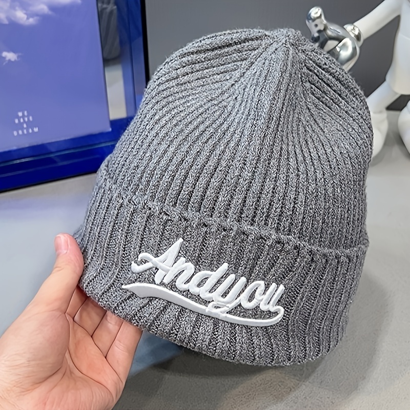 Letter Embroidered Wool Hat Size 22 8 6 22inch