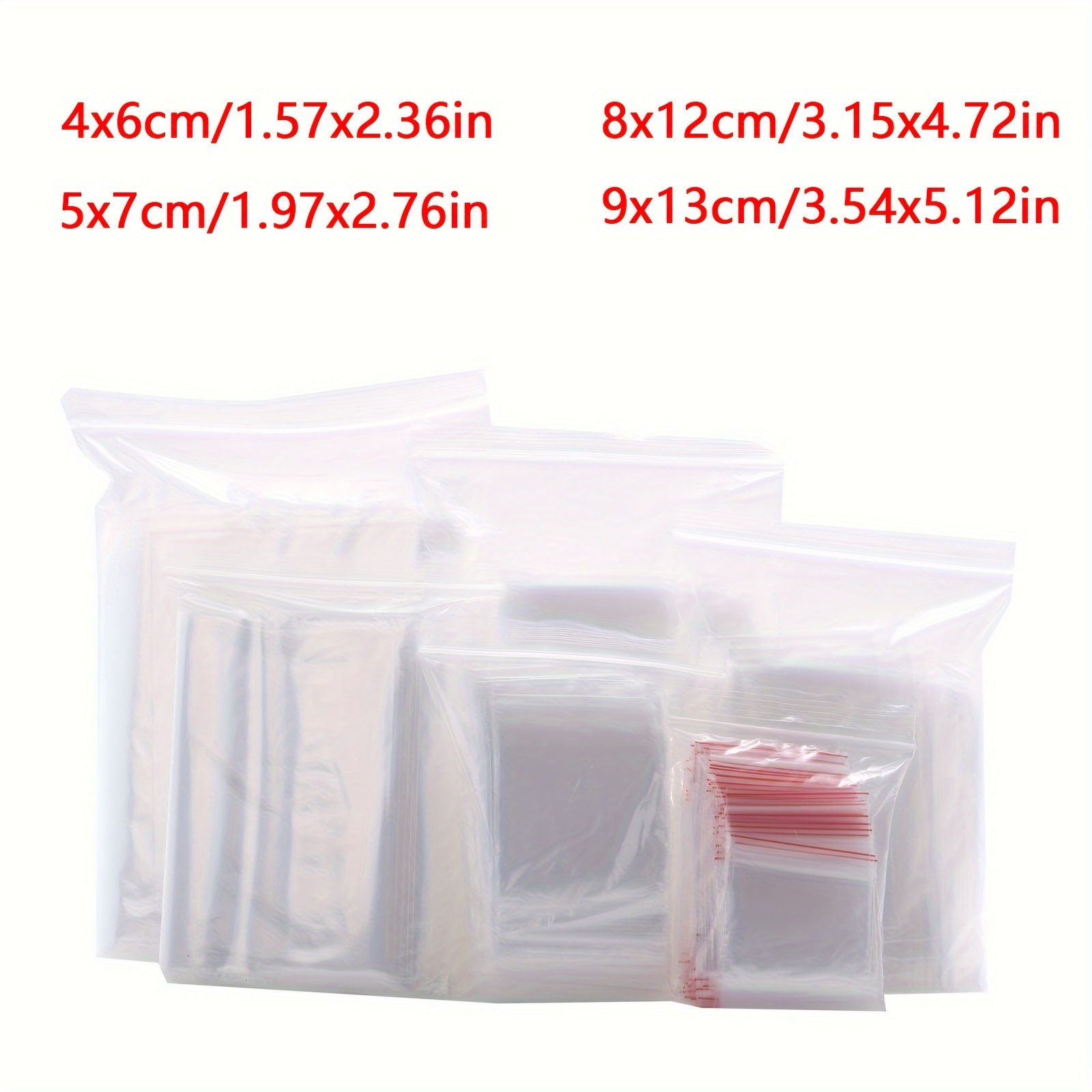 100pcs 4x6cm Small Bags, Sealing Bags Zipper Poly Bags, Small