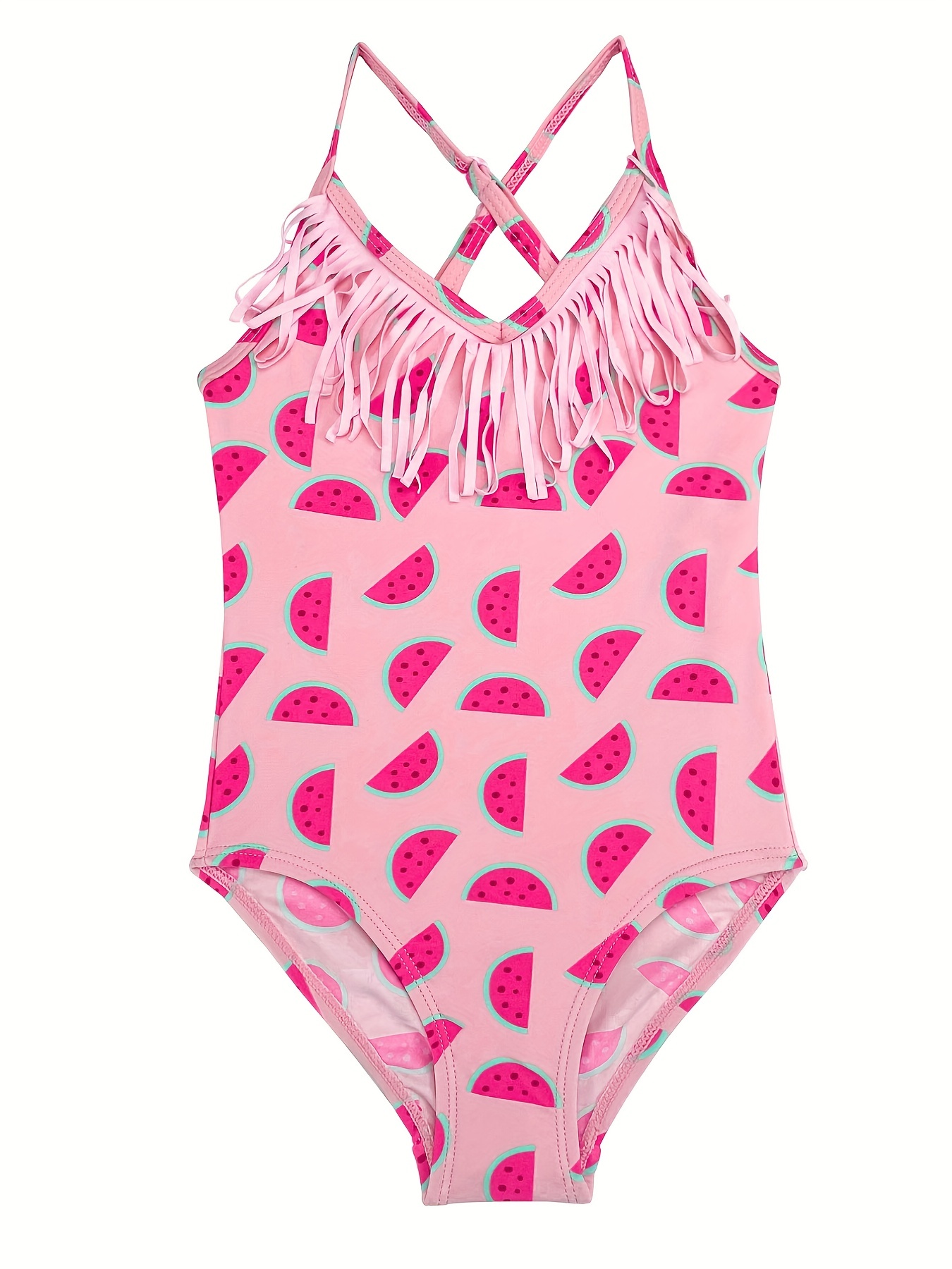 Tassel Girls One Piece Swimsuit Kids Bathing Suits – Shekini